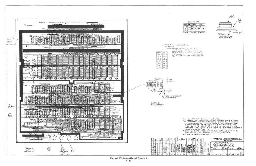 Assembly CPU Board (12001704), 1 of 2 Component Side - Sheet 1